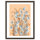 Linocut Flower Meadow Peach Fuzz thumbnail