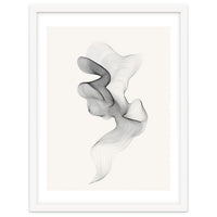Abstract Black And White Swirling Lines Flowing Form