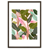 Color Paradise, Tropical Colorful Modern Bohemian Illustration, Eclectic Botanical Plant thumbnail