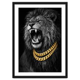 Bejweled hyper-realistic lion photography,diamond fangs portrait thumbnail