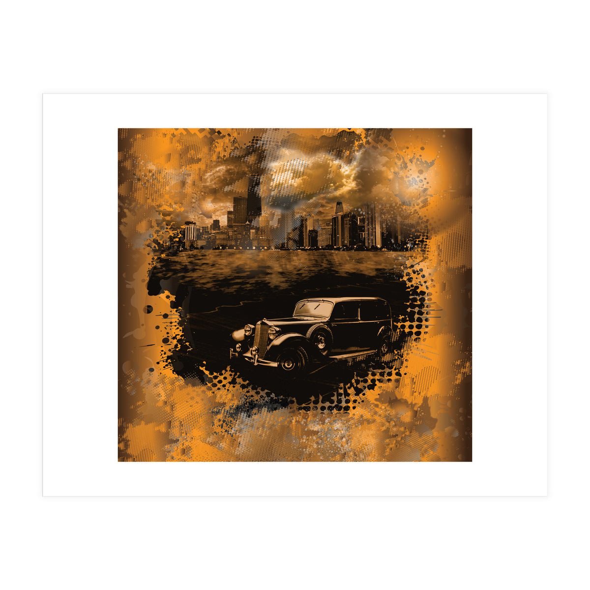 Chicago Waterfront Monochrome (Print Only)