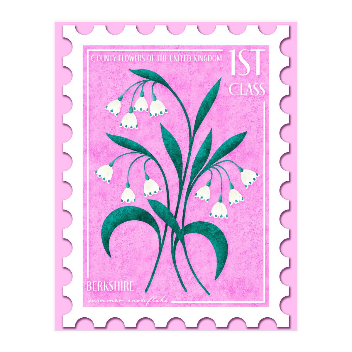 Berkshire Summer Snowflake Postage Stamp (Print Only)