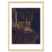 Dark Baroque Table still life moody still life oils