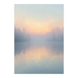 Misty Sunrise Over Pine Forest Lake (Print Only) thumbnail
