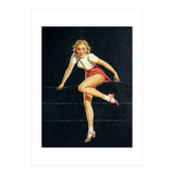 Pinup Girl Crossing The Barbed Wire (Print Only) thumbnail