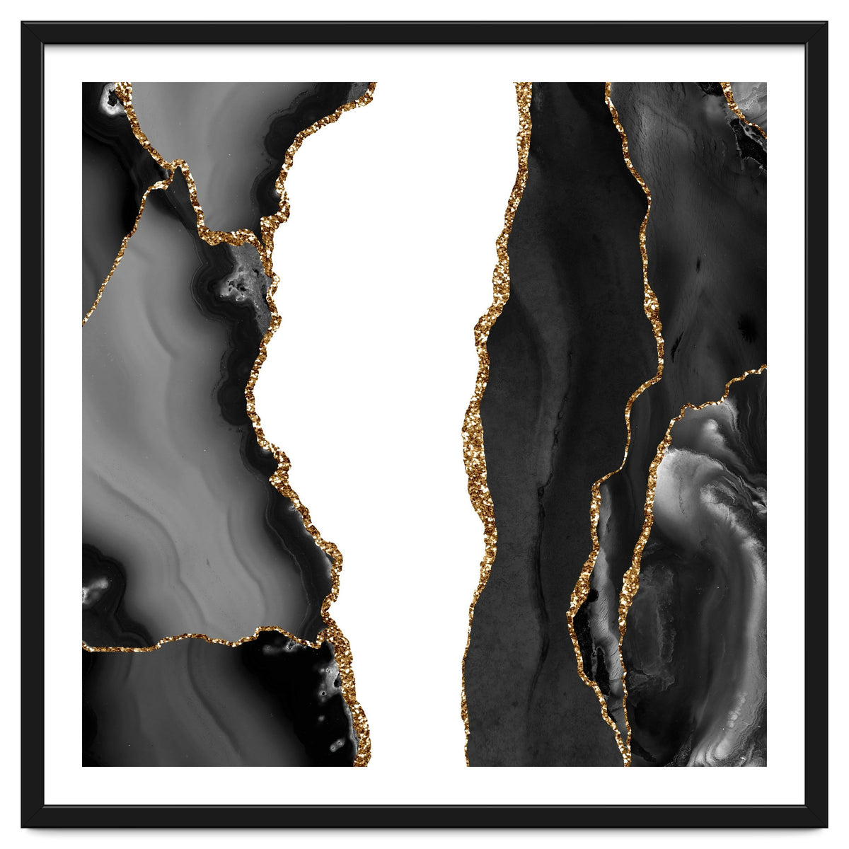 Black & Gold Agate Texture 07