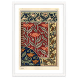 The poppy, Papaver somniferum, in stained glass, wallpaper, fabric and tile patterns. Lithograph ... thumbnail