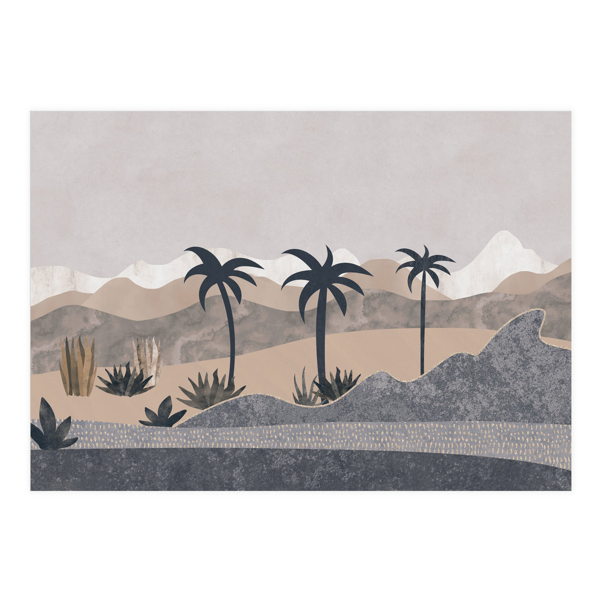 Abstract Landscape Palm Oasis (Print Only)