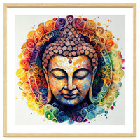 Rainbow Mandala Buddha Portrait
