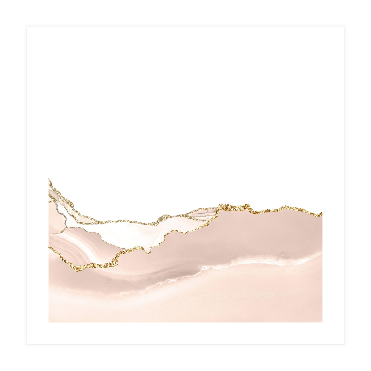 Ivory & Gold Agate Texture 07 (Print Only)