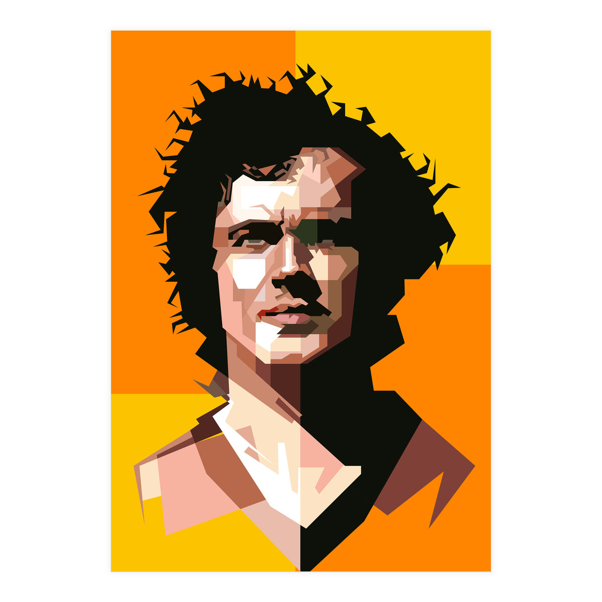 Retro Franz Beckenbauer Football  (Print Only)