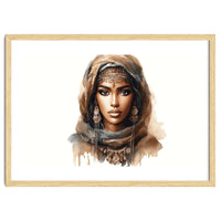 Desert Muse Watercolor Portrait