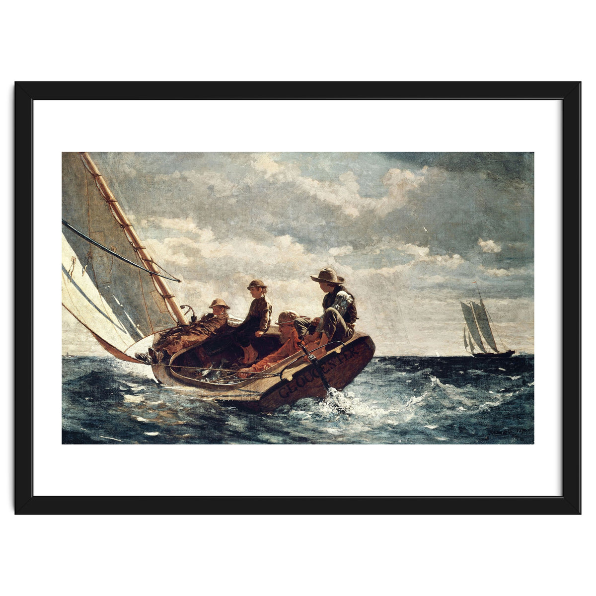 Winslow Homer: Breezing Up (A Fair Wind). Date/Period: 1873 - 1876. Painting.