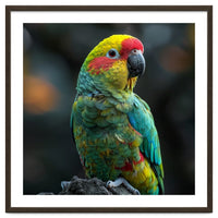 Vibrant Amazon Parrot Perched On A Branch