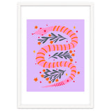 Modern snake - pink and orange thumbnail