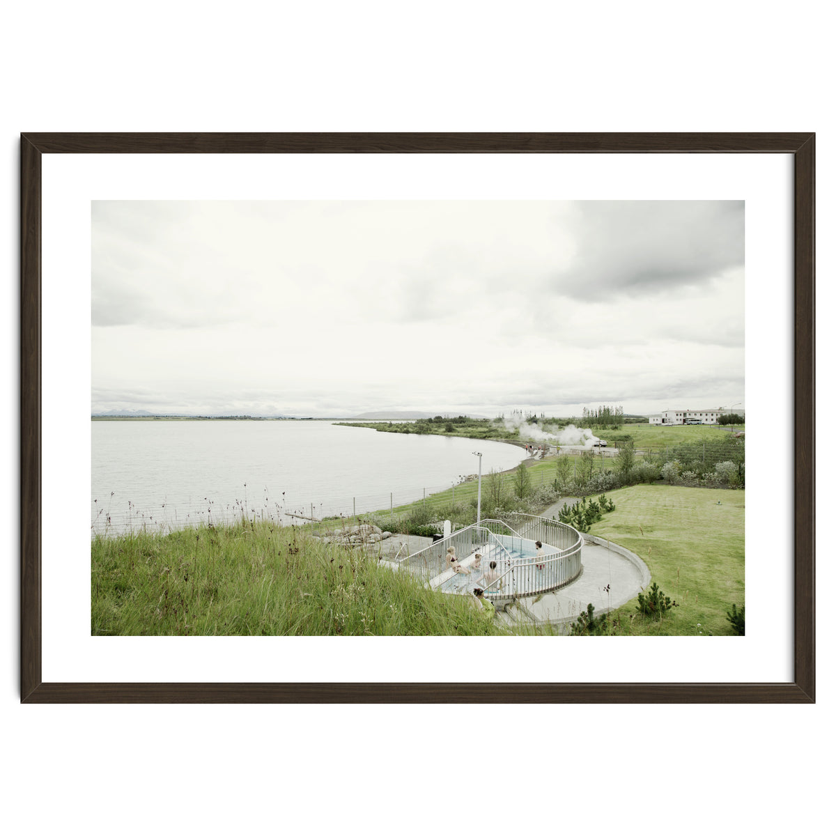 Geothermal lake behind the natural hot spring pool - Iceland