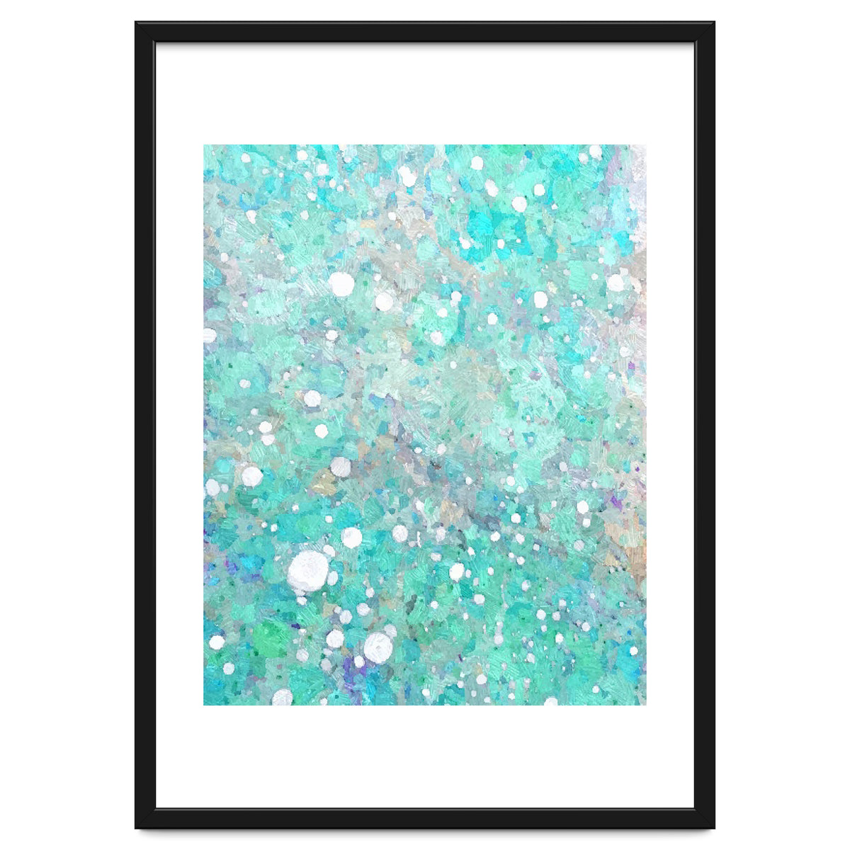 Blue Green Dreamy Marble, Minimal Abstract Pastel Graphic Design Eclectic Bohemian Painting Texture