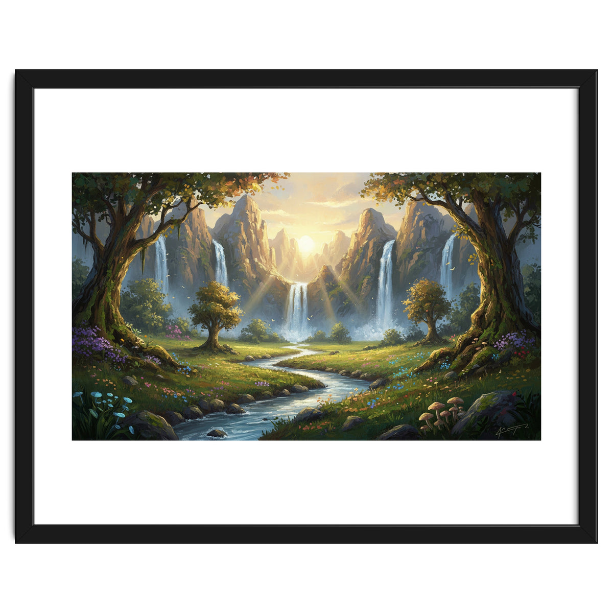 Enchanted Waterfall Meadow