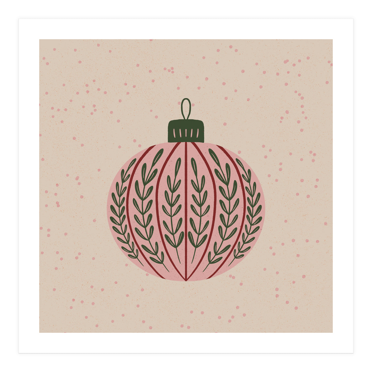 Christmas globe with branches (Print Only)
