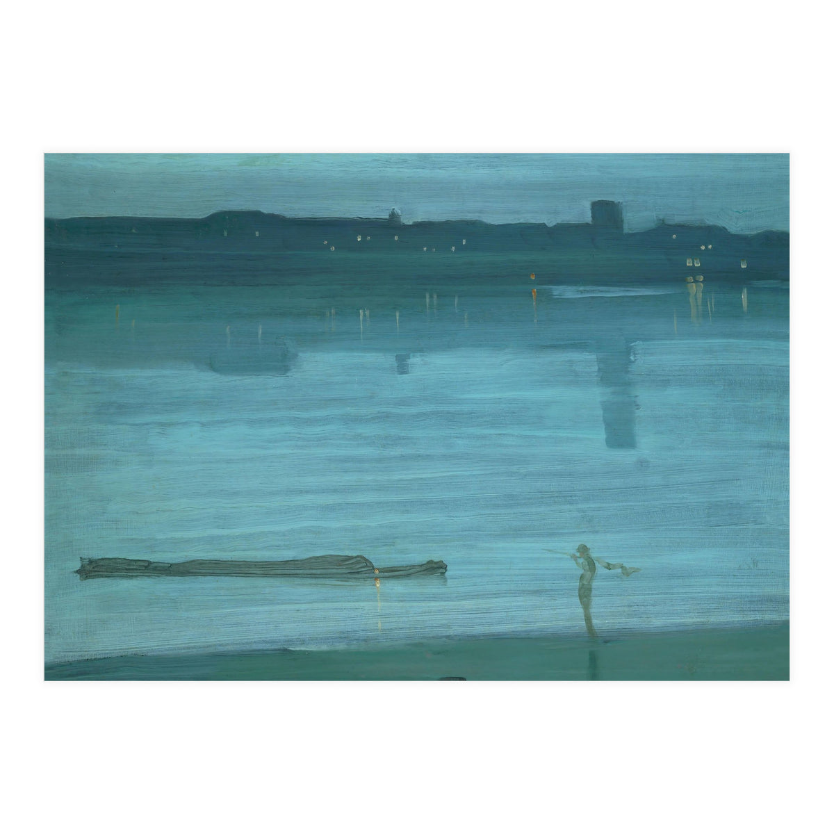 Nocturne, Blue and Silver: Chelsea, 1871 Canvas, 50,2 x 60,8 cm. (Print Only)