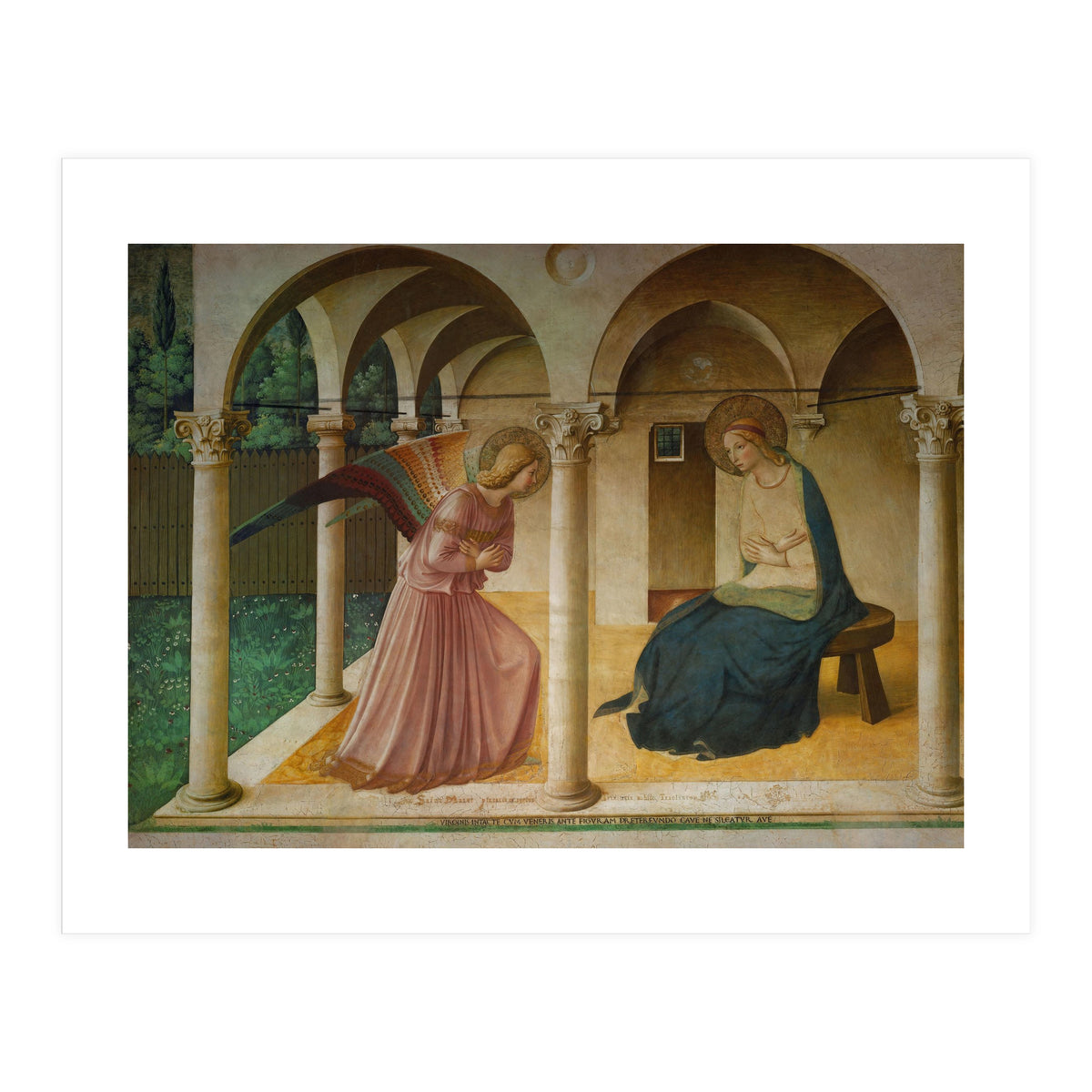 The Annunciation. Fresco in the former dormitory of the Dominican monastery San Marco, Florence. (Print Only)