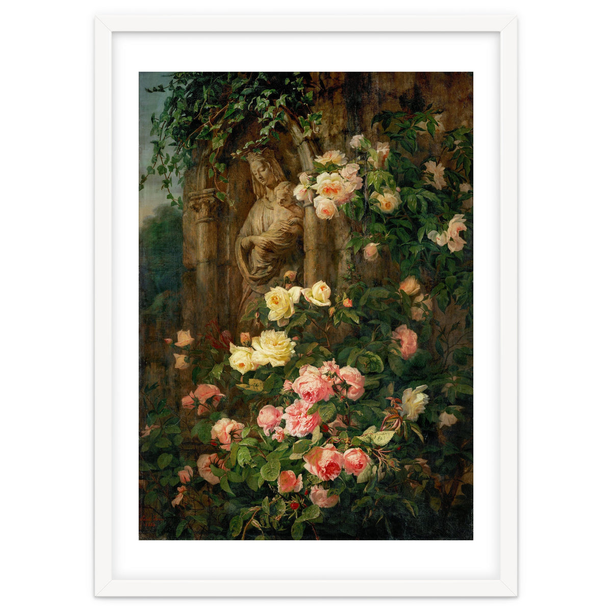 Le Benitier: Notre-Dame-des-Roses. 1850 Canvas, 127 x 90 cm.