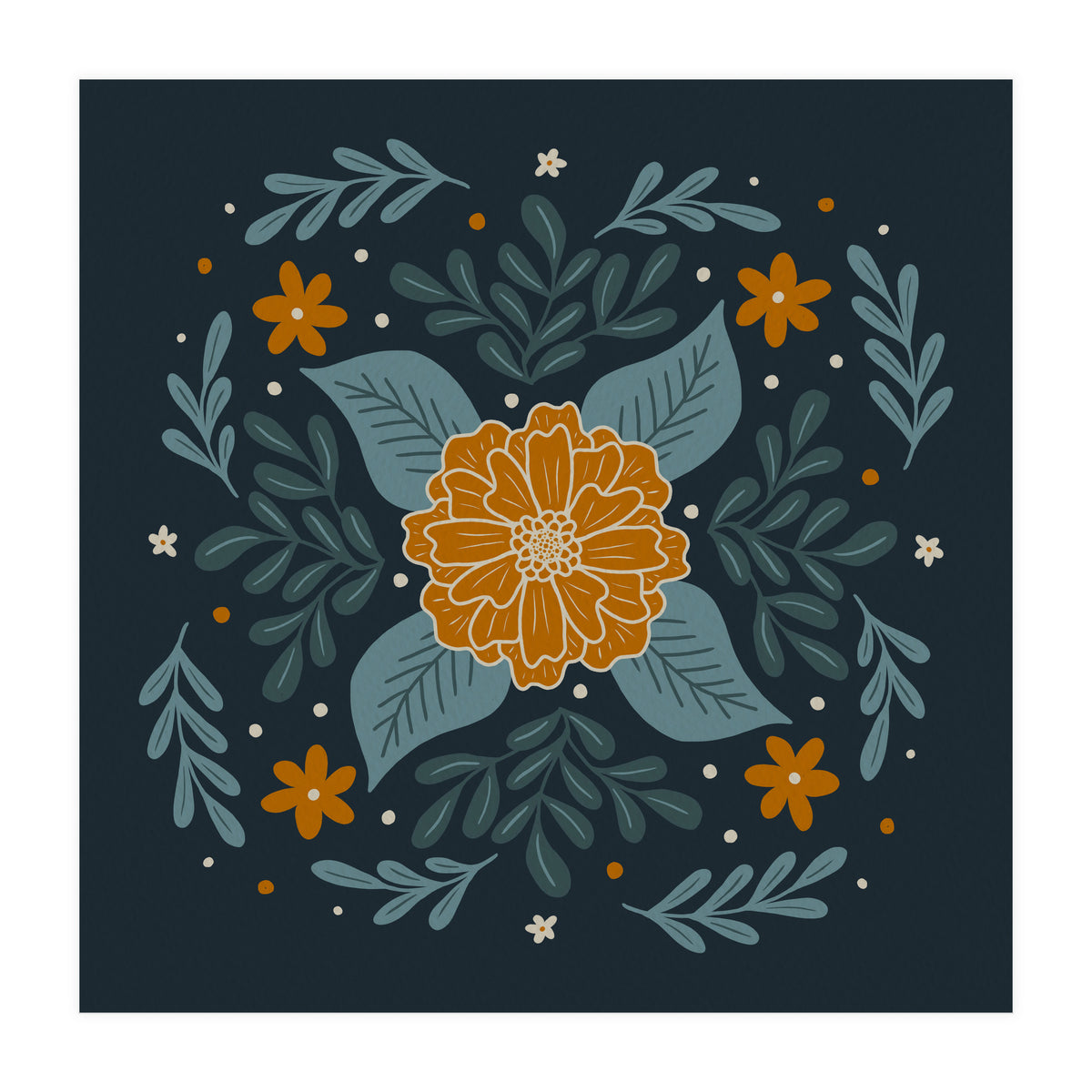 Circular Flowers 3 (Print Only)