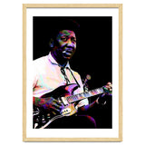 Muddy Waters American Blues Singer Legend Colorful Art thumbnail