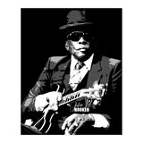 John Lee Hooker American Blues Guitarist in Grayscale (Print Only) thumbnail