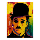Charlie Chaplin Colorful Abstract Art (Print Only) thumbnail