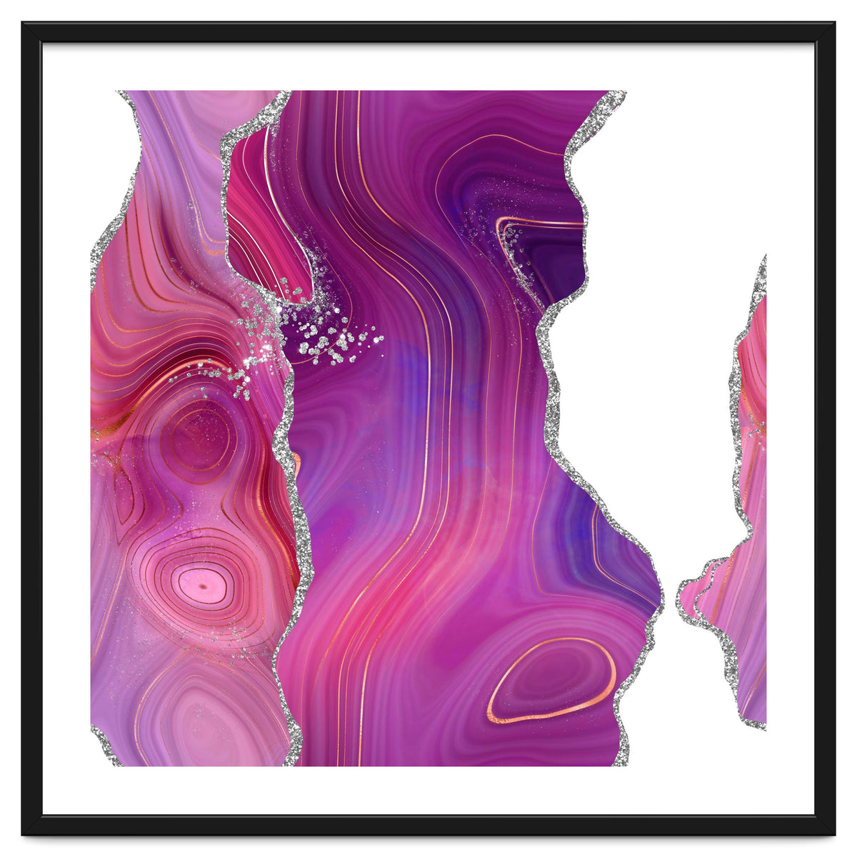 Magenta & Silver Agate Texture 05