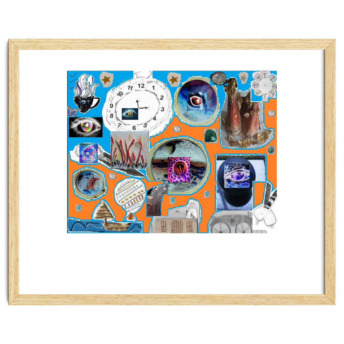 Abstract Collage 3 D Material Design Original