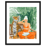 Jungle Vacay | Modern Bohemian Blonde Woman Tropical Travel | Leopard Wildlife Forest Reader thumbnail