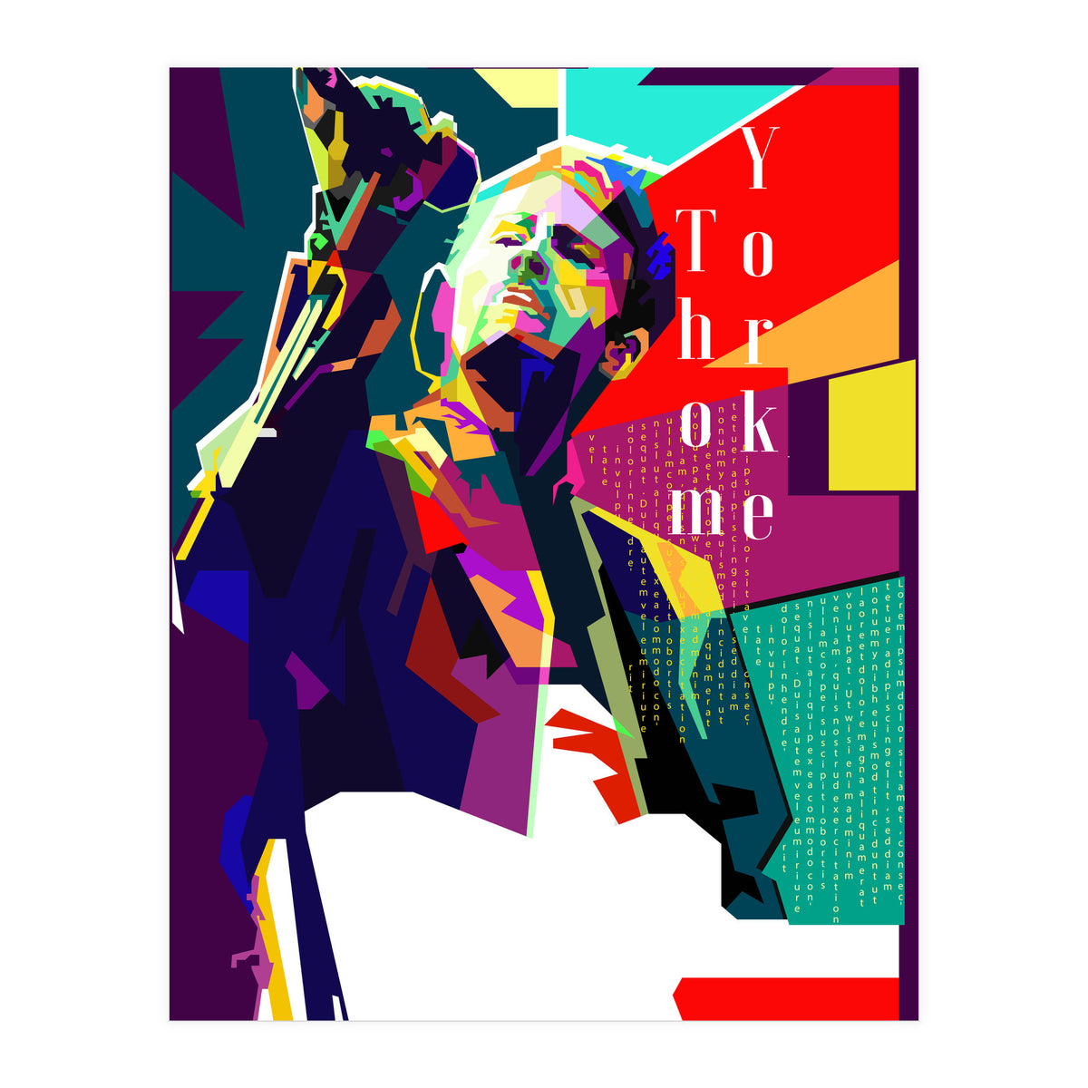 Thom Yorke Singer Musician Pop Art WPAP (Print Only)