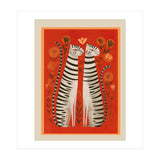 Striped Cat Pair (Print Only) thumbnail