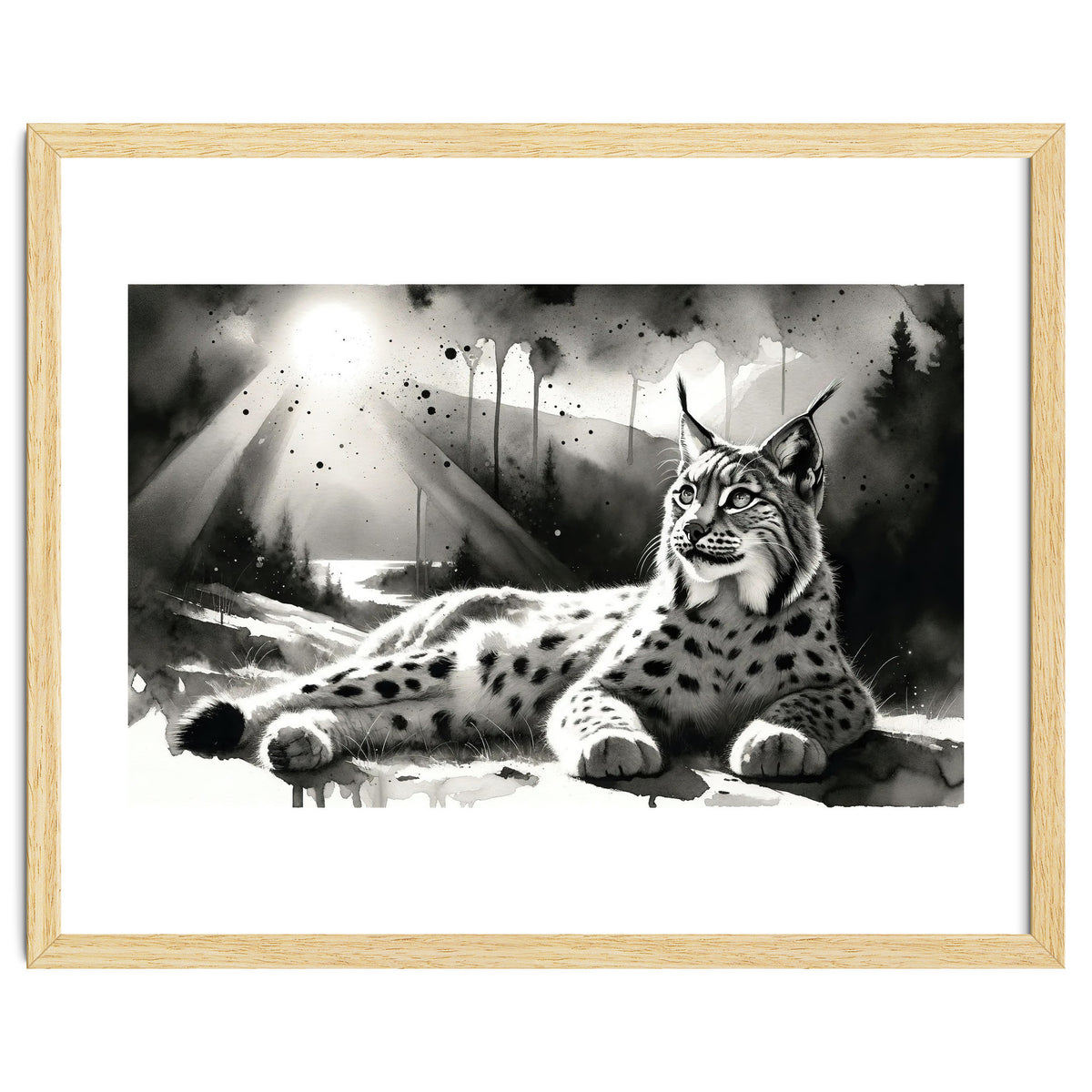 Lynx Resting In Sunlight