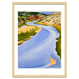 Georgia O’Keeffe – Chama River, Ghost Ranch (1937) | Serene Southwestern Landscape in Bold Modernist Forms thumbnail