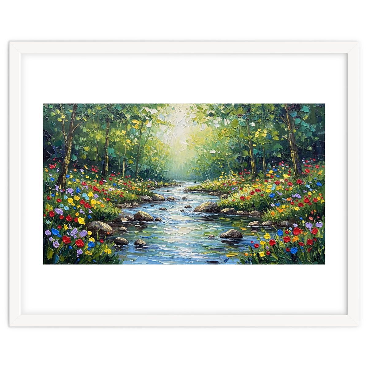 Sunlit Forest Stream