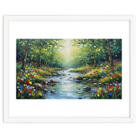 Sunlit Forest Stream