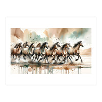 Running Horses Panorama (Print Only)