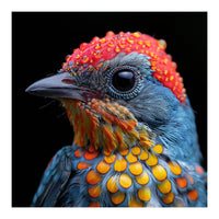 Close Up Of Colorful Bird With Water Droplets (Print Only)