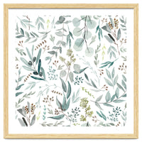 Eucalyptus Leaves Botanical Pattern