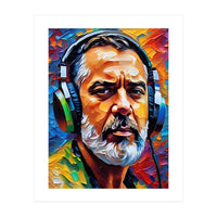 Man In Headphones Art (Print Only)