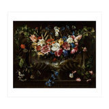 Juan de Arellano / 'Garland of Flowers with Landscape', 1652, Spanish School. (Print Only) thumbnail