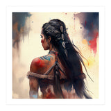 Braided Warrior Woman Profile (Print Only) thumbnail