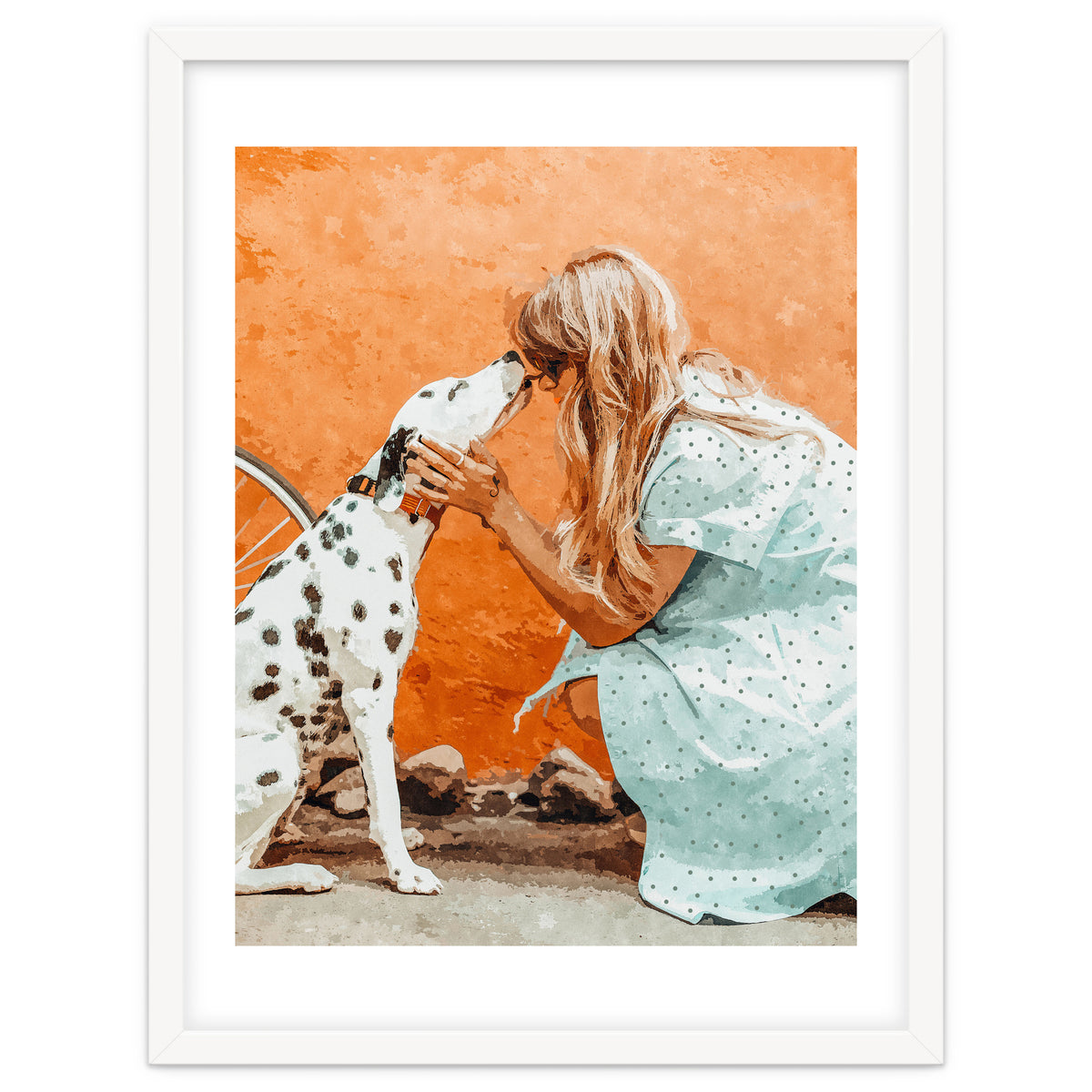 Pet Bound | Dalmatian Dog Lover Friendship Companion | Modern Bohemian Woman Puppy Animals Love