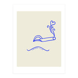 Smoked Love, Line Art Drawing Sketch, Minimalism Doodle Woman Cigarette Cigar Smoke, Eclectic Bohemian Framed (Print Only) thumbnail