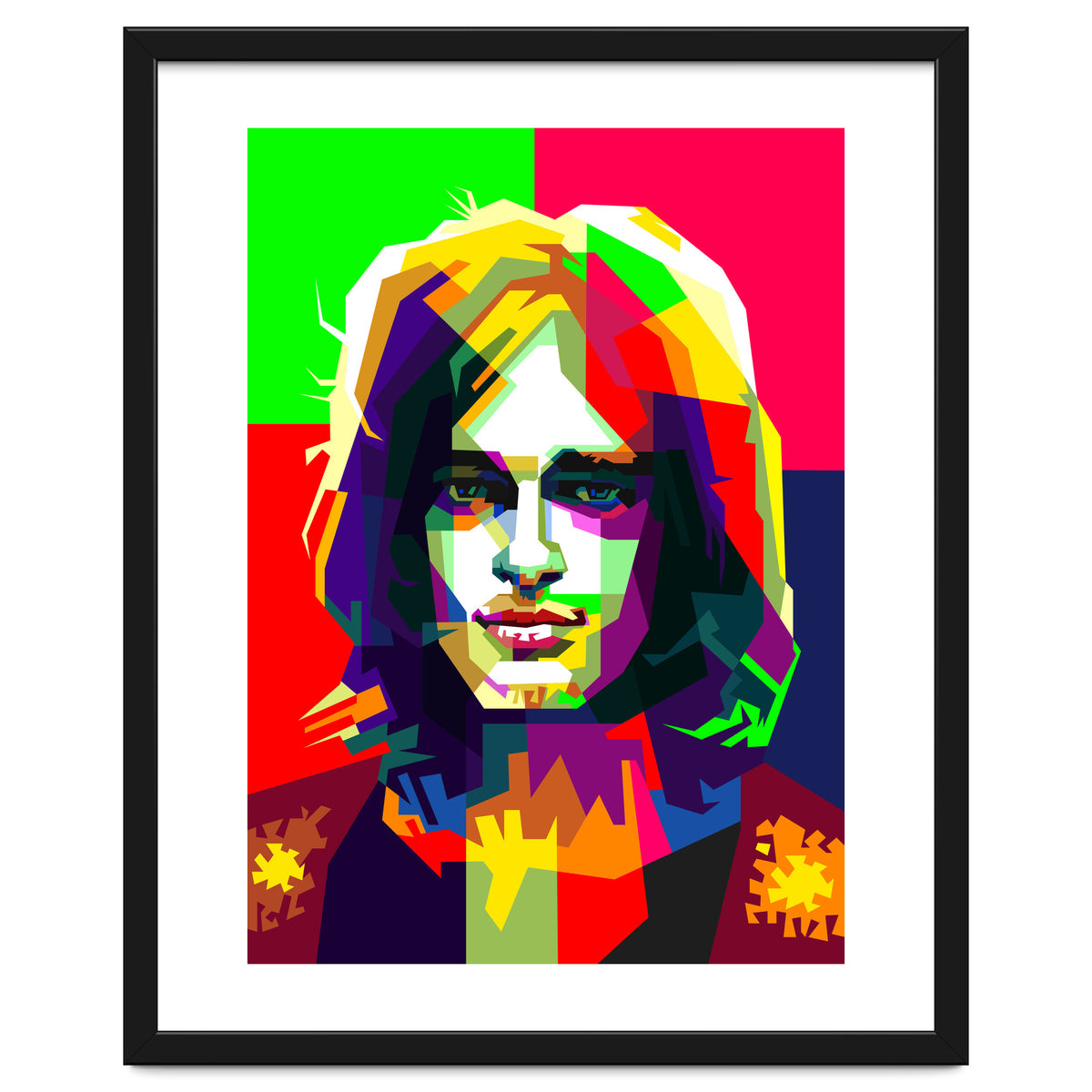 David Gilmour Pink Floyd Classic Rock Art WPAP