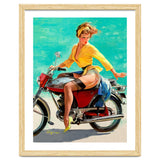 Pinup Sexy Motorcycle Girl thumbnail