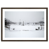 Baseball field covered in snow thumbnail